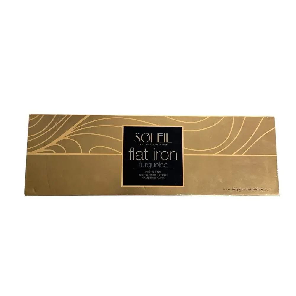Soleil Professional Flat Iron Hair Straightener Ceramic Plates New Open Box